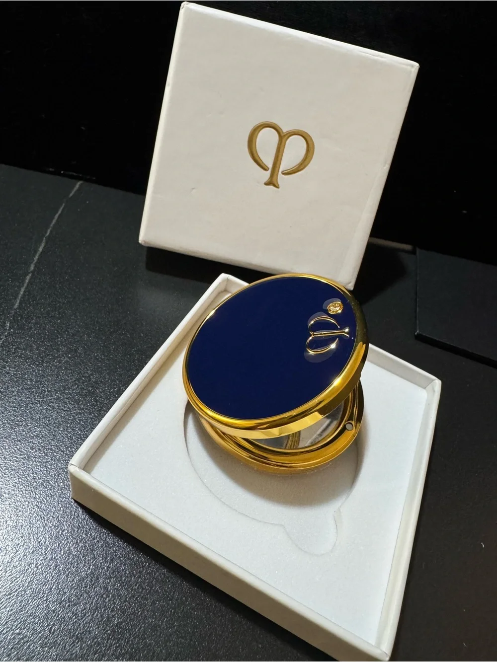 Clé de Peau Beauté Navy & Gold Compact Mirror